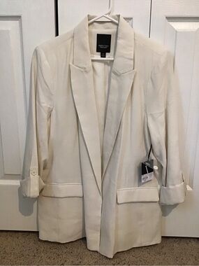 Simply Vera Vera Wang Cream Open-Front Blazer